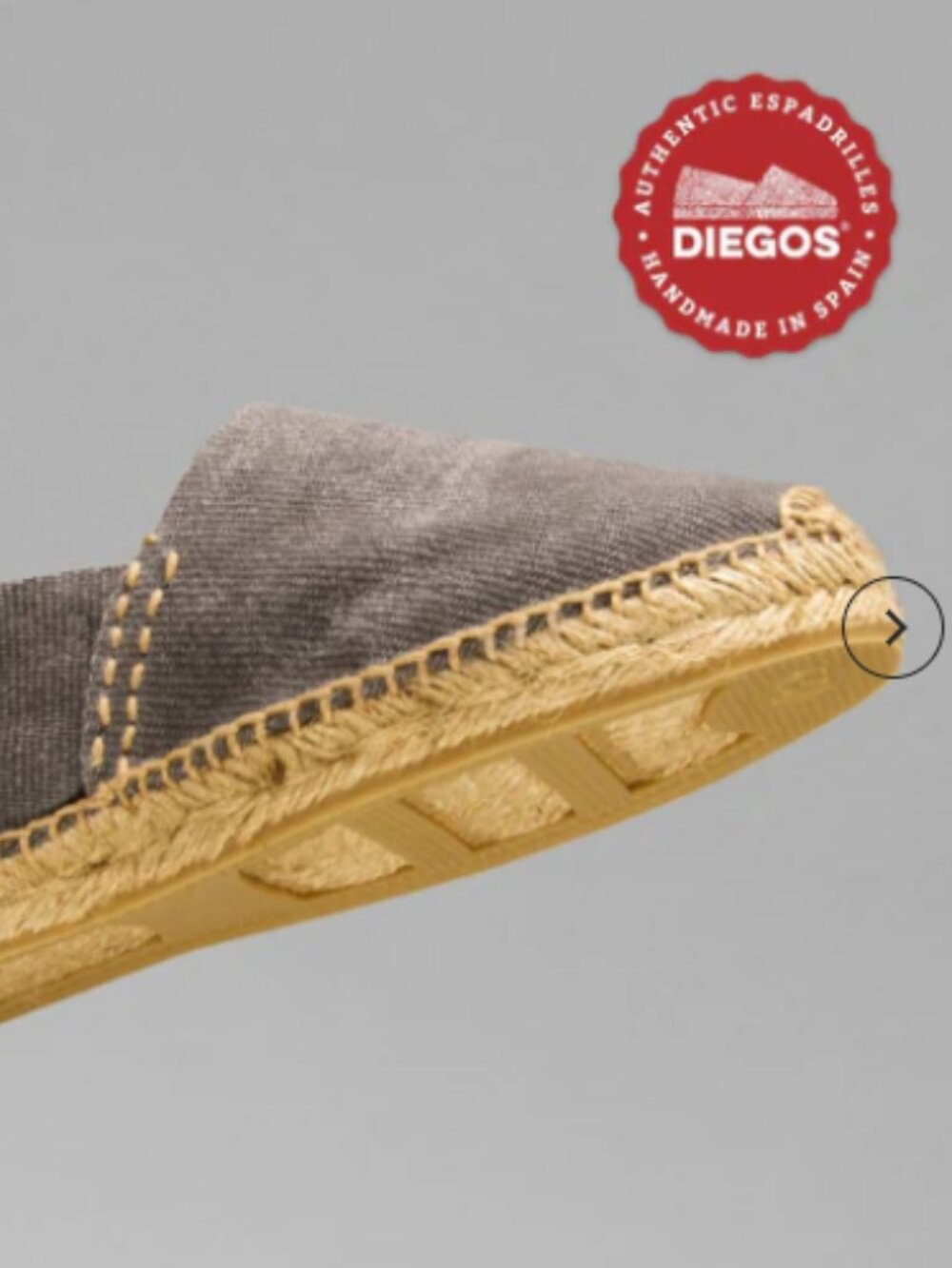 DIEGOS I NWT Handcrafted Washed Graphite Gray Canvas Slip-On Espadrilles, 44 - Picture 15 of 16